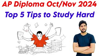 Ap Diploma octnov 2024  Top 5 tips to study hard in diploma exams  diploma important questions [upl. by Waal]