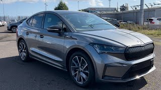 NEW SKODA ENYAQ 82KWH 80 SPORT LINE PLUS COUPE GRAPHITE GREY [upl. by Elleuqar]