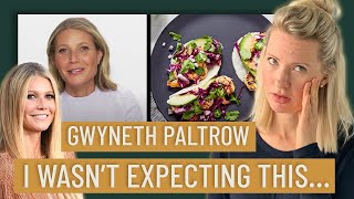 Dietitian Reacts to Gwyneth Paltrows Diet Yah we can probably skip the Goop powder [upl. by Yendyc]