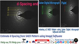 How to estimate dSpacing amp indexing SAED Pattern plot using ImageJ amp Gatan digital micrograph soft [upl. by Nytsirhc]