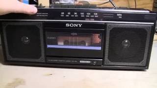 Sony CFS230 CassetteCorder Boombox amp A New Cassette Tape [upl. by Parker]