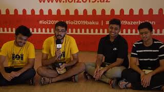 IOI 2019 Team interview  India [upl. by Gant780]