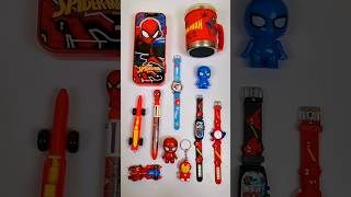 Fancy spiderman stationery items  pencil case coffee mug watch pen Keychain stationery [upl. by Kuster]