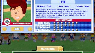 Lets Play Backyard Baseball 2003  Meet the Characters Part 2 [upl. by Capps]