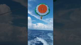 Parasailing at Elephanta Beach Havelock Islands shorts parasailing andaman [upl. by Hplar280]