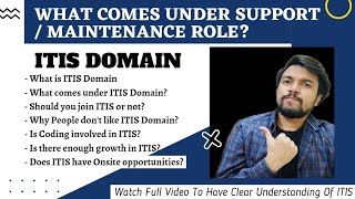 What Is ITISSupportMaintenance Roles In IT Industry amp What Work People Do In CBO ITIS Domain [upl. by Nycila]