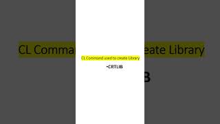 CL Command used to create Library in IBM i AS400 [upl. by Pebrook]