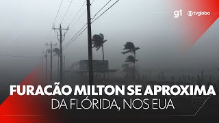 Furacão Milton se aproxima da Flórida com ventos de mais de 200kmh g1 JN noticias [upl. by Hobbs]