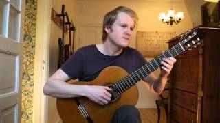 Rosita Polka  Francisco Tarrega Acoustic Classical Guitar Cover by Jonas Lefvert [upl. by Enneite785]