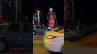 Burj Al Arab Night View ilovedubaidosti shorts travel visitdubai burjalarab [upl. by Enerual]