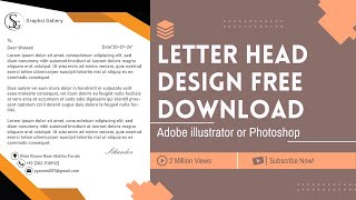 Letterhead design Free Download letterhead design photoshop letterhead design in illustrator✔ [upl. by Baillie]