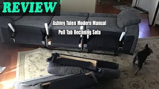 Ashley Tulen Modern Manual Pull Tab Reclining Sofa  Review 2024 [upl. by Yelsnia800]