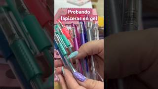 Probando las nuevas lapiceras en gel de Filgo 💕 libreria plumones lapiceras swatch bolígrafo [upl. by Haerr]