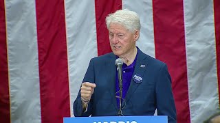 Former President Bill Clinton campaigns for Harris in Muskegon Heights [upl. by Satsoc175]