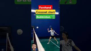 Play forehand cross net easily in badminton badminton forehand sports [upl. by Pike]