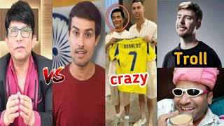 puneet super star vs Mr beast lafda  dhruv Rathee vs KRK [upl. by Latoniah]