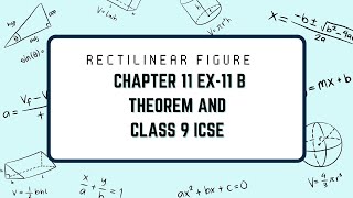 RECTILINEAR FIGURE CHAPTER 11 EXERCISE 11 B [upl. by Idel]