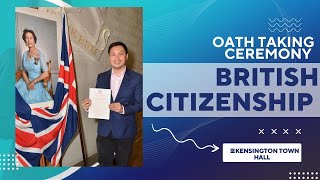 Oath Taking Ceremony  British Citizenship Naturalisation 2022  📍Kensington Town Hall London [upl. by Rol]