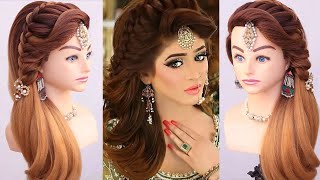 Impressive open hairstyle for wedding l curly hairstyles for bridal l wedding hairstyles girl [upl. by Waldo]