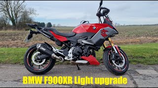 I Upgraded My BMW F900XR with new lights and Its a Game Changer [upl. by Tnecnev918]