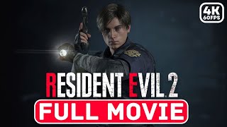 RESIDENT EVIL 2 REMAKE All Cutscenes LEON STORY Game Movie 4K 60FPS [upl. by Eicaj]