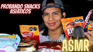 PROBANDO SNACKS ASIÁTICOS  TASTING ASIAN GOODIES ASMR [upl. by Lemej]