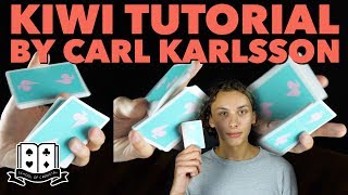 Cardistry for Beginners Onehanded Cuts  Kiwi Tutorial by Carl Karlsson [upl. by Anohr]