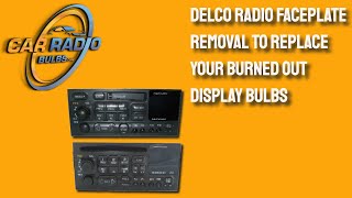 Delco Radio Faceplate Removal To Replace Your Burned Out Display Bulbs [upl. by Alvarez169]