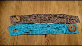 Crochet Gifts  Siems Easy Bracelet  Tutorial  English [upl. by Anahsirk]