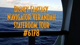 Disney Fantasy Navigator Verandah 6178 Stateroom Tour [upl. by Cheung]