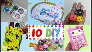 ✨️✨10 Easy Paper Craft ideasDIYSchool suppliesBack to school craftsMiniature craftsSchool Hacks [upl. by Modesta]