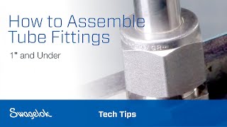 How to Assemble Tube Fittings 1″ and Under  Tech Tips  Swagelok 2020 [upl. by Pallaten]