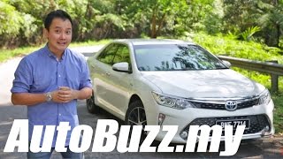 2015 Toyota Camry 25 Hybrid review  AutoBuzzmy [upl. by Ahseihs]