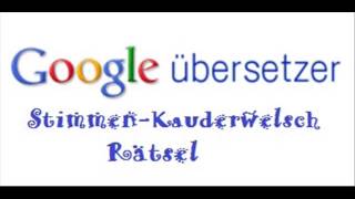 Google Stimmen Kauderwelsch Rätsel 1 [upl. by Magnien]