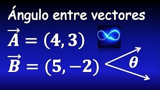 Cómo calcular el ángulo entre dos vectores muy fácil  Cálculo vectorial [upl. by Aenil467]