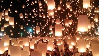 Lantern release Maejo 2014 [upl. by Ecnarepmet167]