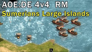 Age of Empires Definitive Edition  2v2 RM Gameplay Big Islands Sumerians  eartahhj  03032018 [upl. by Ardnayek]