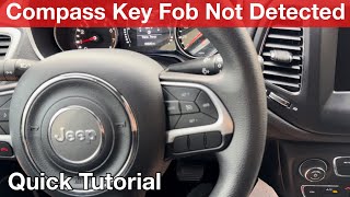 2019 Jeep Compass Key Fob Not Detected How to start dead remote battery [upl. by Latricia119]