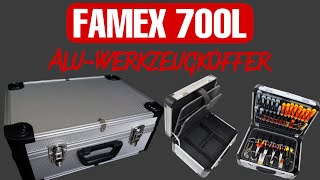 AluWerkzeugkoffer mit 56 Einstecktaschen  FAMEX 700 L [upl. by Notsae]