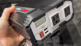 MotoMaster Eliminator Power Inverter 1100W Includes Battery Cables Fuse Kit and Remote Unboxing [upl. by Haisi]