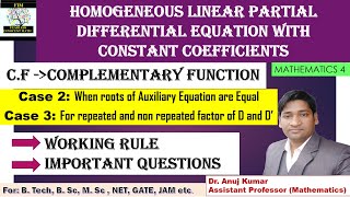 Homogeneous Partial Differential Equations  Solution of Homogeneous Partial Differential Equation [upl. by Clerc402]