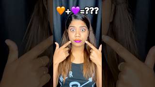 Crazy Lipstick Mixing Technique 🧡💜😳❓❓❓shorts makeuphacks trendingshorts [upl. by Graniah492]