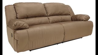 Ashley Furniture Signature Design  Hogan Reclining Sofa  Manual Recliner Couch  Mocha Brown [upl. by Akived734]