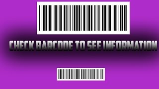 HOW TO CHECK BARCODE TO SEE INFORMATION [upl. by Adena]