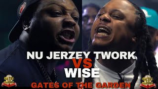 NU JERZEY TWORK vs WISE  GATES of the GARDEN  3 ROUND RAP BATTLE [upl. by Ttcos717]