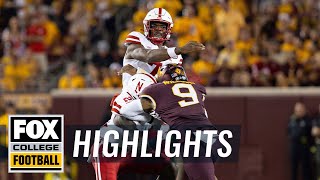 Nebraska Cornhuskers vs Minnesota Golden Gophers Highlights  CFB on FOX [upl. by Arba]