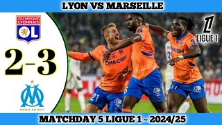 LYON 2 VS 3 MARSEILLE  Matchday 5 Ligue 1  202425 [upl. by Notsej412]