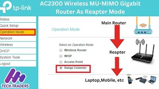 How to Use TP Link Router as a WiFi Repeater With Out Wire  TP LINK Archer C2300 [upl. by Braca]