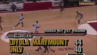 Loyola Marymount Offense Only Westhead vs UNLV Preseason NIT 1990 [upl. by Nadual748]