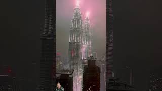 The Petronas Towers 🏢⚡️ malaysia clouds aesthetic fyp viral storm [upl. by Doralin]